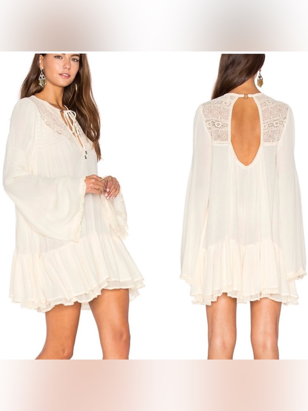 Free People Victorian Ivory Lace Tunic / Dress Women’s Size Small